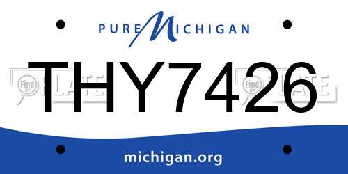 THY7426 Michigan License Plate