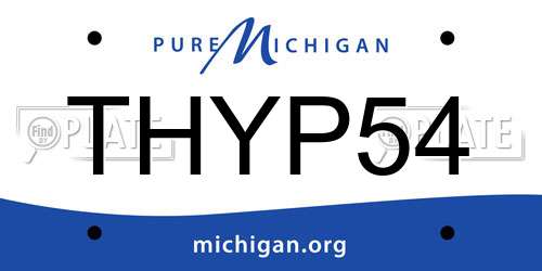 THYP54 Michigan License Plate
