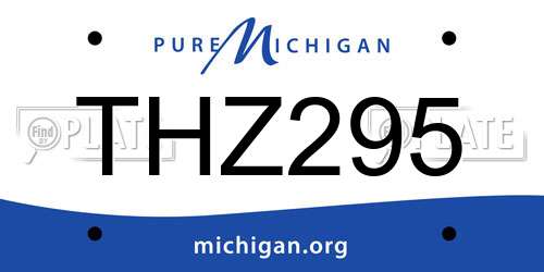 THZ295 Michigan License Plate