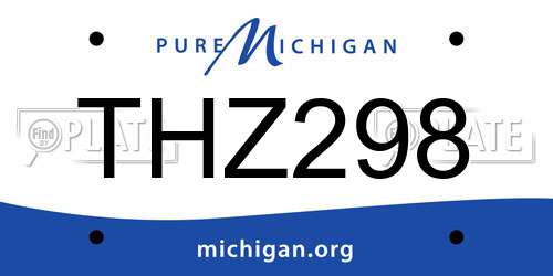 THZ298 Michigan License Plate