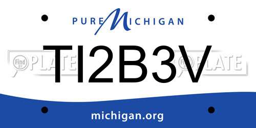 TI2B3V Michigan License Plate