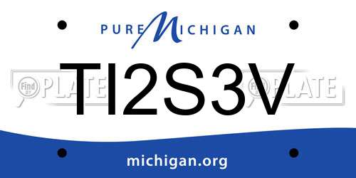 TI2S3V Michigan License Plate