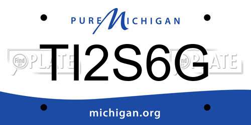 TI2S6G Michigan License Plate