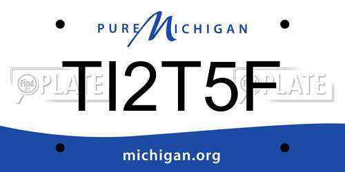 TI2T5F Michigan License Plate
