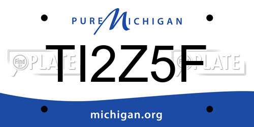 TI2Z5F Michigan License Plate