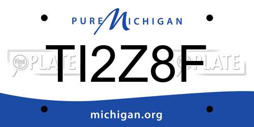 TI2Z8F Michigan License Plate