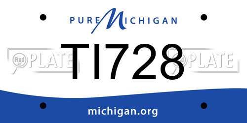 TI728 Michigan License Plate