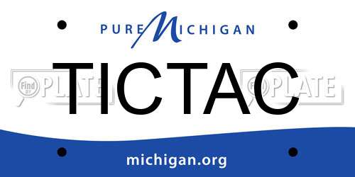 TICTAC Michigan License Plate