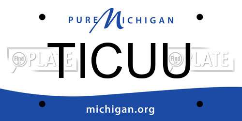 TICUU Michigan License Plate
