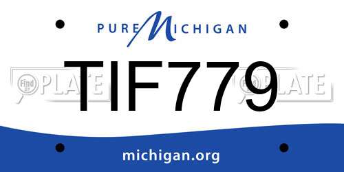 TIF779 Michigan License Plate