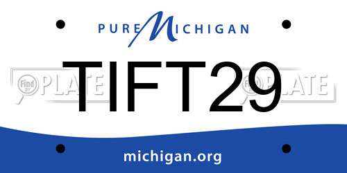 TIFT29 Michigan License Plate