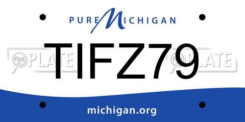 TIFZ79 Michigan License Plate