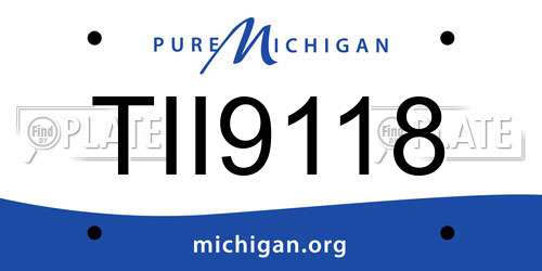 TII9118 Michigan License Plate