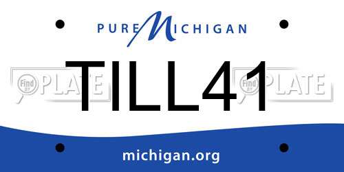 TILL41 Michigan License Plate