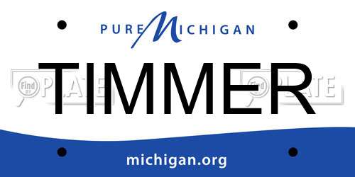 TIMMER Michigan License Plate