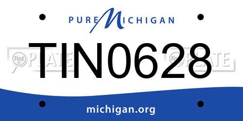 TIN0628 Michigan License Plate