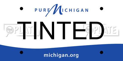 TINTED Michigan License Plate