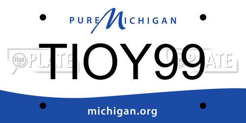 TIOY99 Michigan License Plate