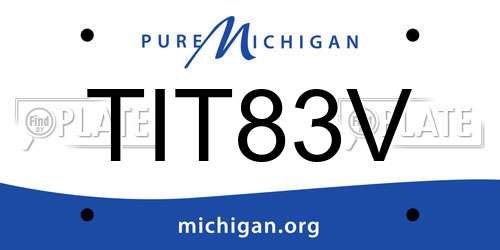 TIT83V Michigan License Plate