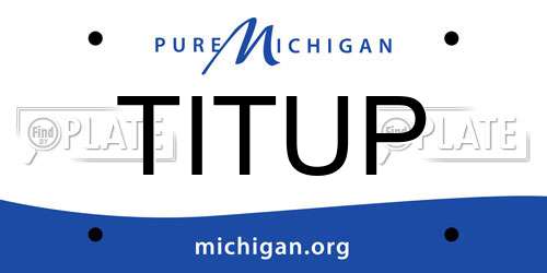 TITUP Michigan License Plate