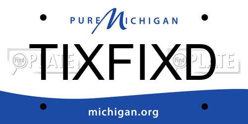 TIXFIXD Michigan License Plate