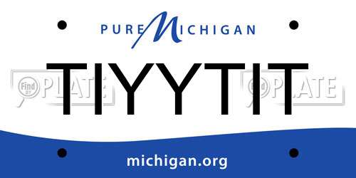 TIYYTIT Michigan License Plate