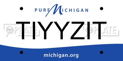 TIYYZIT Michigan License Plate