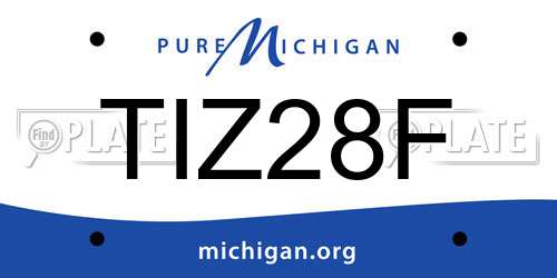 TIZ28F Michigan License Plate