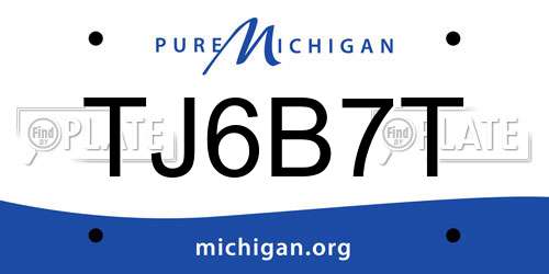 TJ6B7T Michigan License Plate