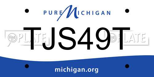 TJS49T Michigan License Plate