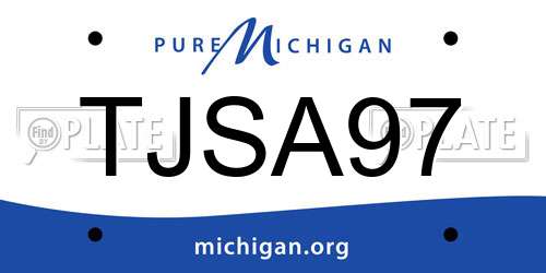 TJSA97 Michigan License Plate