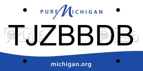 TJZBBDB Michigan License Plate