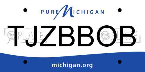 TJZBBOB Michigan License Plate