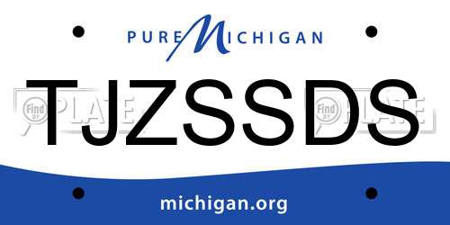 TJZSSDS Michigan License Plate