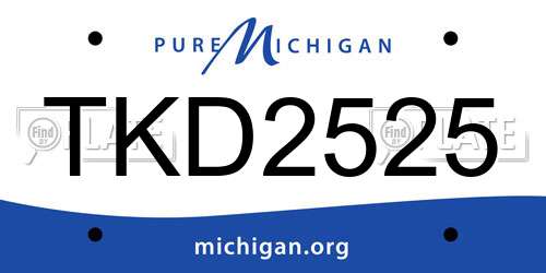 TKD2525 Michigan License Plate