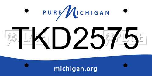 TKD2575 Michigan License Plate