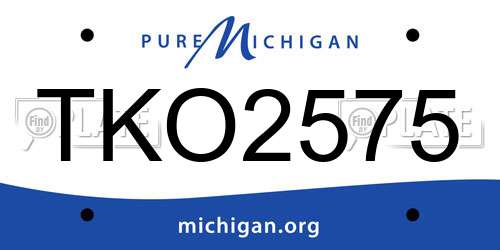 TKO2575 Michigan License Plate