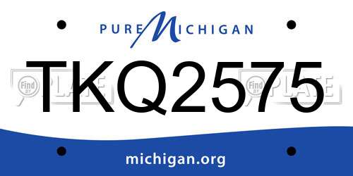 TKQ2575 Michigan License Plate