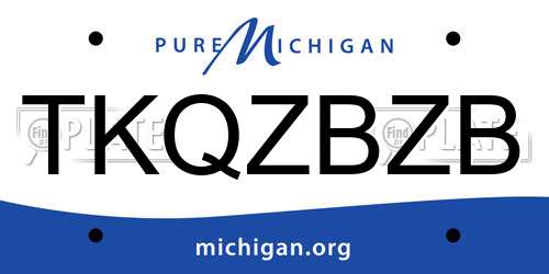 TKQZBZB Michigan License Plate