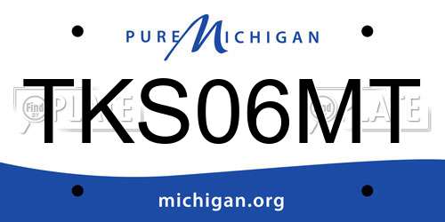 TKS06MT Michigan License Plate