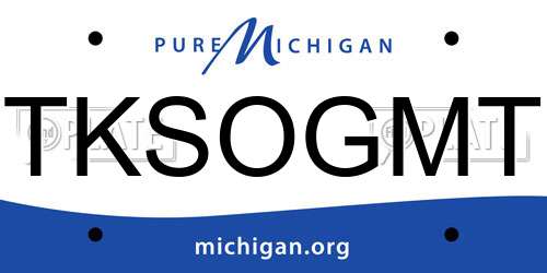 TKSOGMT Michigan License Plate
