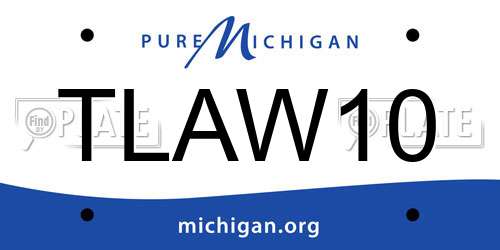 TLAW10 Michigan License Plate