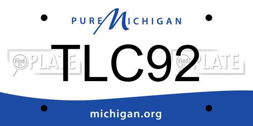TLC92 Michigan License Plate