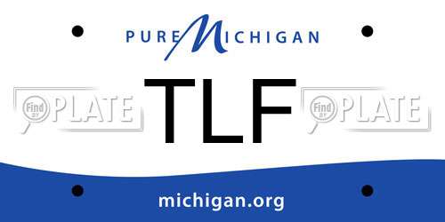 TLF Michigan License Plate