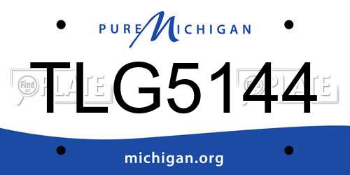 TLG5144 Michigan License Plate