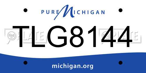 TLG8144 Michigan License Plate