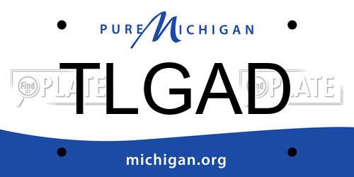 TLGAD Michigan License Plate