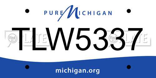 TLW5337 Michigan License Plate