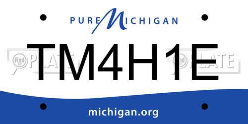 TM4H1E Michigan License Plate