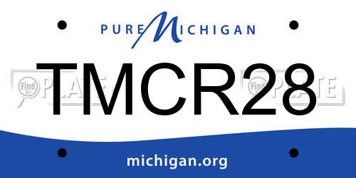 TMCR28 Michigan License Plate